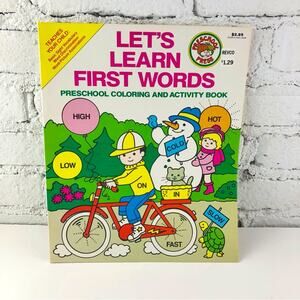 Vintage Let’s Learn First Words Activity Book